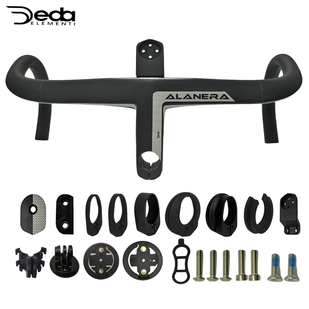 

Deda ALANERA New Paint Carbon Road Handlebar Super Light Integrated Carbon Handlebar For 28.6mm Fork Steer With Spacers