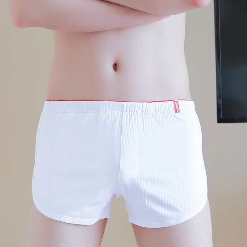 Large Size Mens Arrow Shorts Cotton Soft Underwear Sexy Home Panties Boxers Male Loose Breathable Sleepwear Underpants Undies