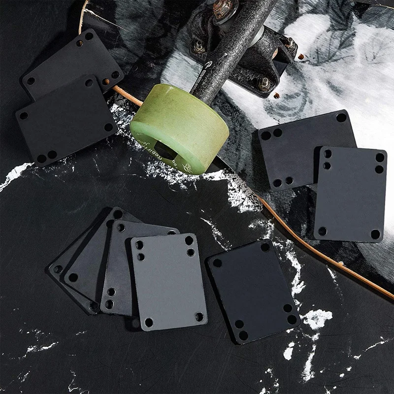 Top Deals 10 Pcs 3 Mm Skateboard Riser Shock Pads Longboard Rise Pads Skateboard Shock Pads Soft Longboard Shockpads