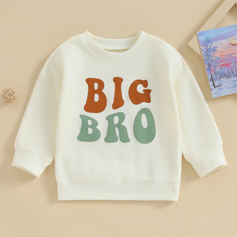 Big Sister Little Brother Matching Outfits Long Sleeve Sweatshirt Romper Shirt Baby Boy Girl Fall Spring Family Matching Outfits