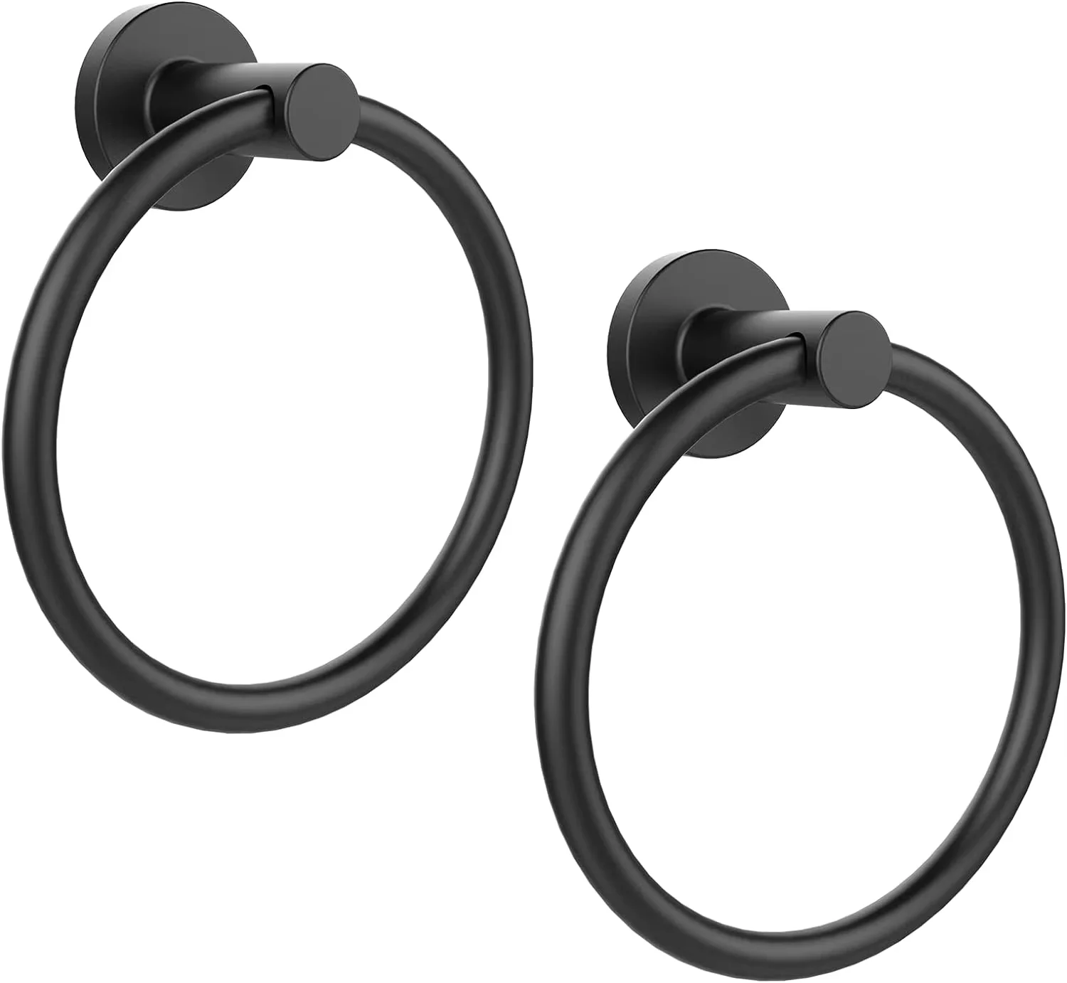 Towel Holder for Bathroom Wall Matte Black Towel Ring 304 Stainless Steel Hand Towel Holder Heavy Duty Towel Hanger for Bath