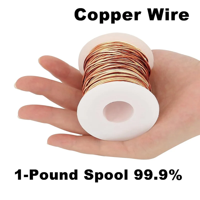 ABIYY-99.9% Dead Soft Copper Wire, 18 Gauge/ 1 mm Diameter, 213 Feet/ 65 M, 1 Pound Spool Pure Copper Wire