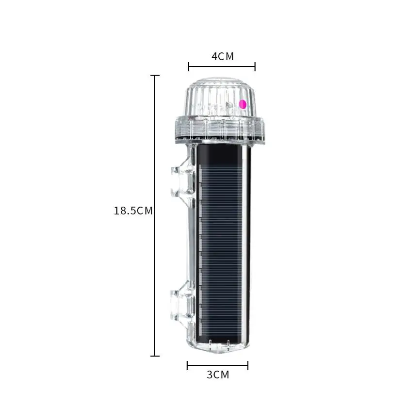 Solar marine signal light sailing fishing buoy waterproof flash LED night flight warning 6000M visible boat accessories