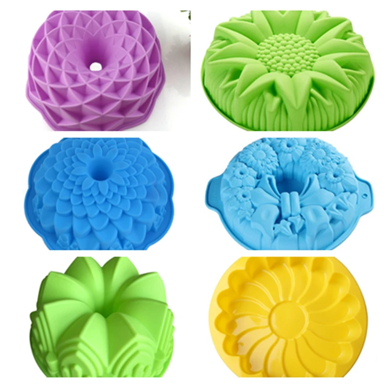 Cake Silicone Mold 9 Inch Gear Shape Mousse  Bakeware DIY Toast Bread Baking Tool Chocolate  Jelly Pudding