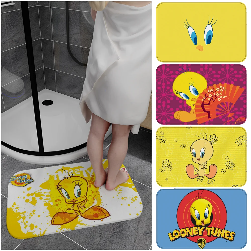 Looney Tunes T-Tweety Bird Bodenmatte Kinderzimmer Schlafzimmer Dekoration Balkon Anti-Rutsch-Fußmatte Wohnzimmer Willkommensteppich