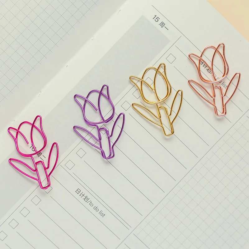 Creative Bookmark 1pcs Colored Metal Paper Clip Office Stationery Cartoon Anti Rust Pin