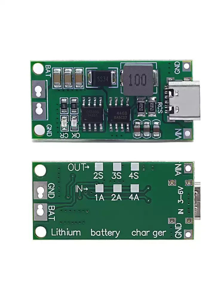Type-C To 8.4V 12.6V 16.8V Lithium Battery Charger Boost Module 1A 2A 4A For 2S 3S 4S Li-ion Battery Charging Board view 6
