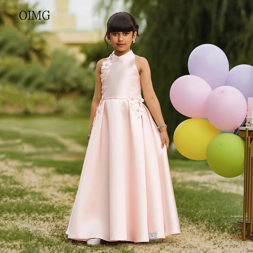 oimg-pink-high-neck-a-line-3d-flower-girl-dresses-sleevesless-wedding-party-dress-saudi-floor-length-birthday-dress-customized