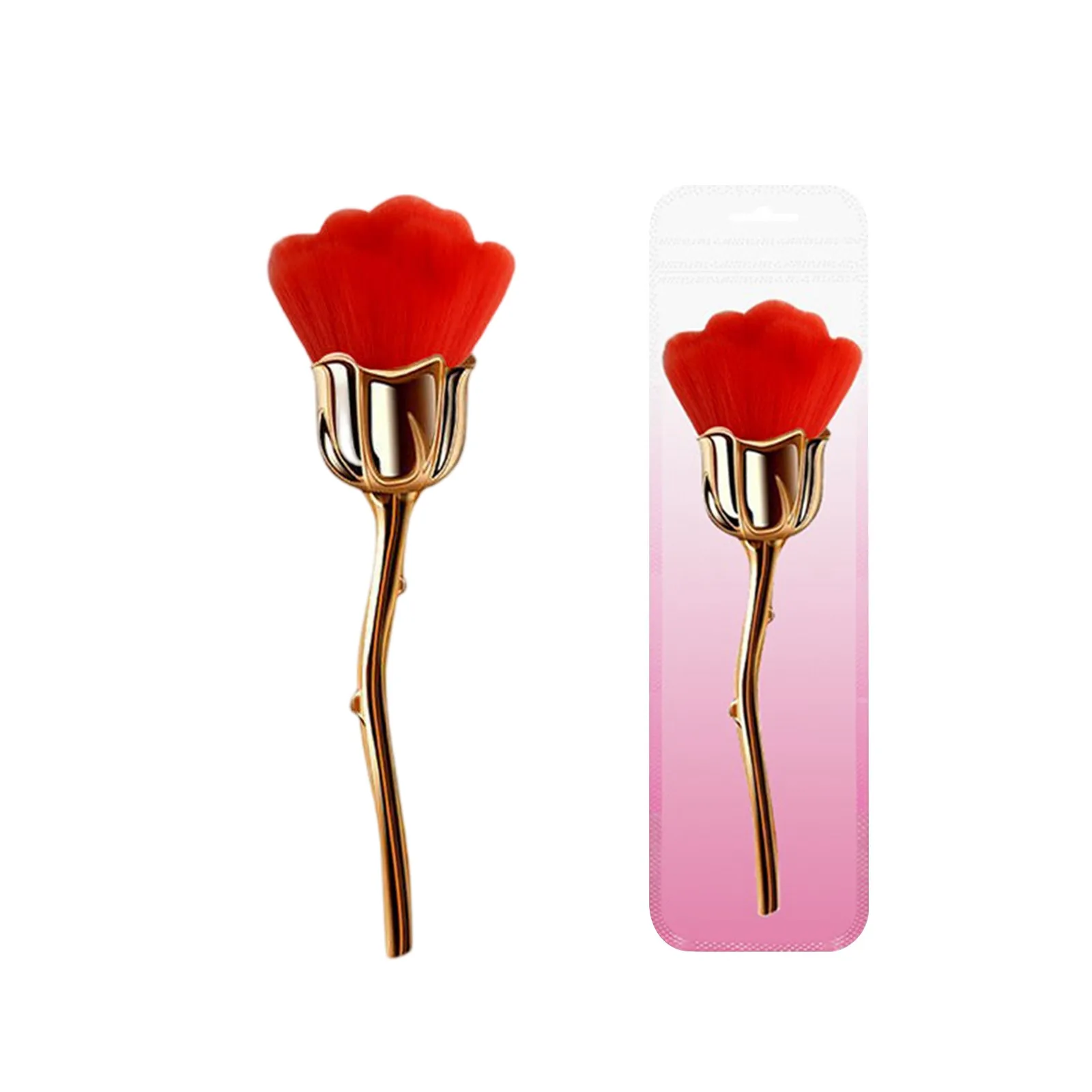 2 ‌ 026Rose pinceau de maquillage grande brosse à poudre à poils souples outil de beauté pinceau de fond de teint de maquillage professionnel pour Salon de maison