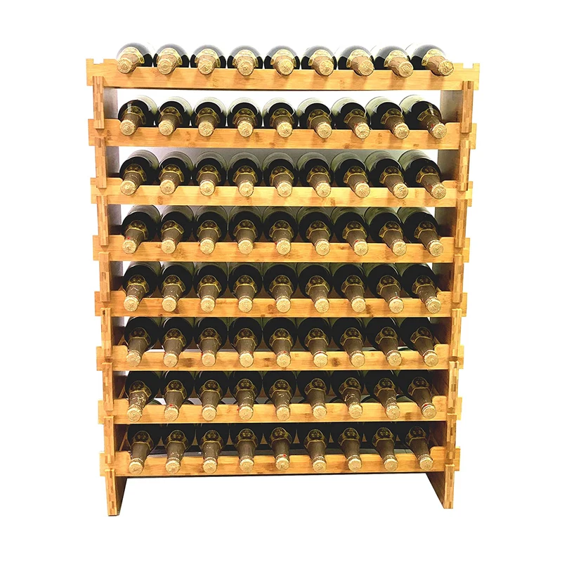 custom.Stackable 72 Bottles Bottle Wine Rack Freestanding Floor Wine Holder Stand Wine Storage Organizer Displa