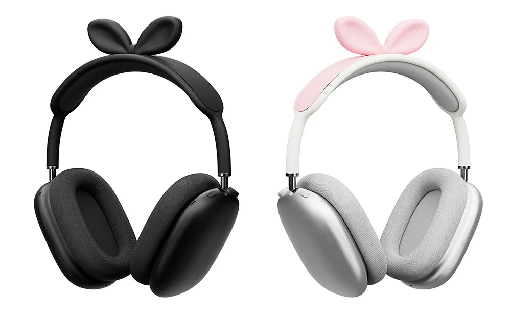 

Rabbit Ears Headphone Protectors Headband Cover Soft Silicone Comfort Protector Cushion Top Pad Sleeve For Apple AirPods Max