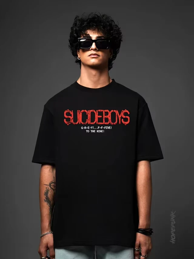

2025 Suicideboys Hip Hop Band T Shirt Men Vintage O-neck Pure Cotton Short Sleeve Streetwear Harajuku Men's Clothing