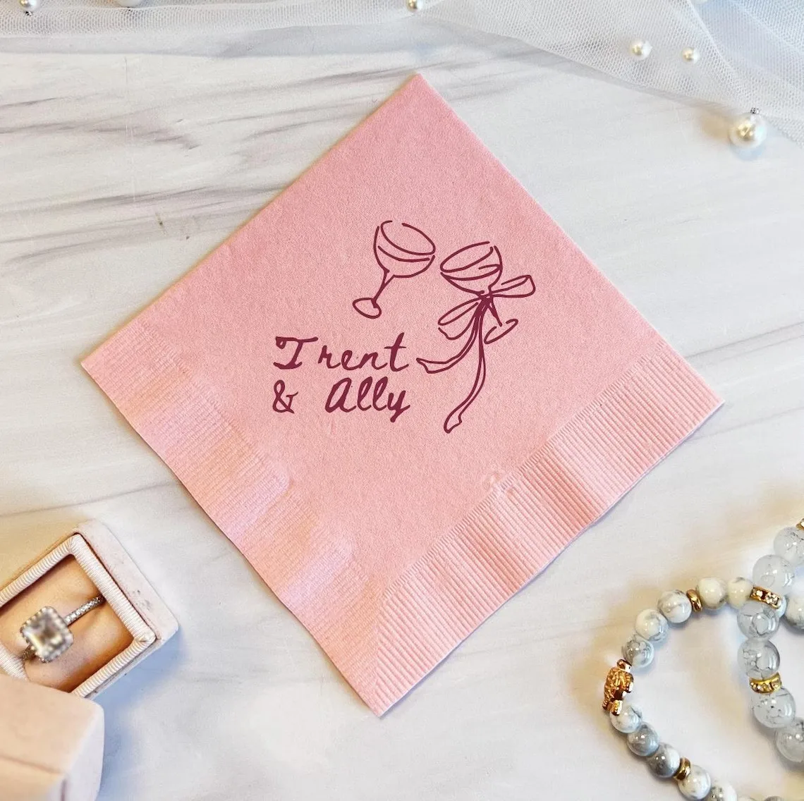 Cheers to Love Personalized Wedding Napkins, Engagement Party, Custom Napkins, Custom Wedding Napkins, Wedding Napkins