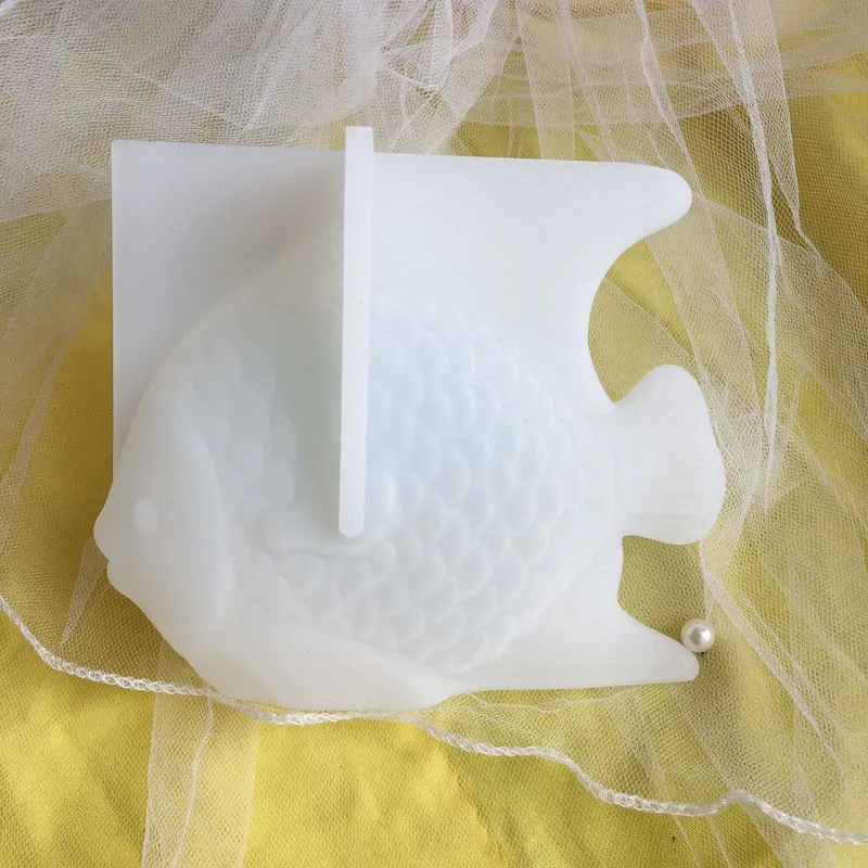 3D Fish Carp Mold Plastic Jelly Handmade Sugarcraft Mold Mousse Cake Pudding Chocolate Mould Baking Tool