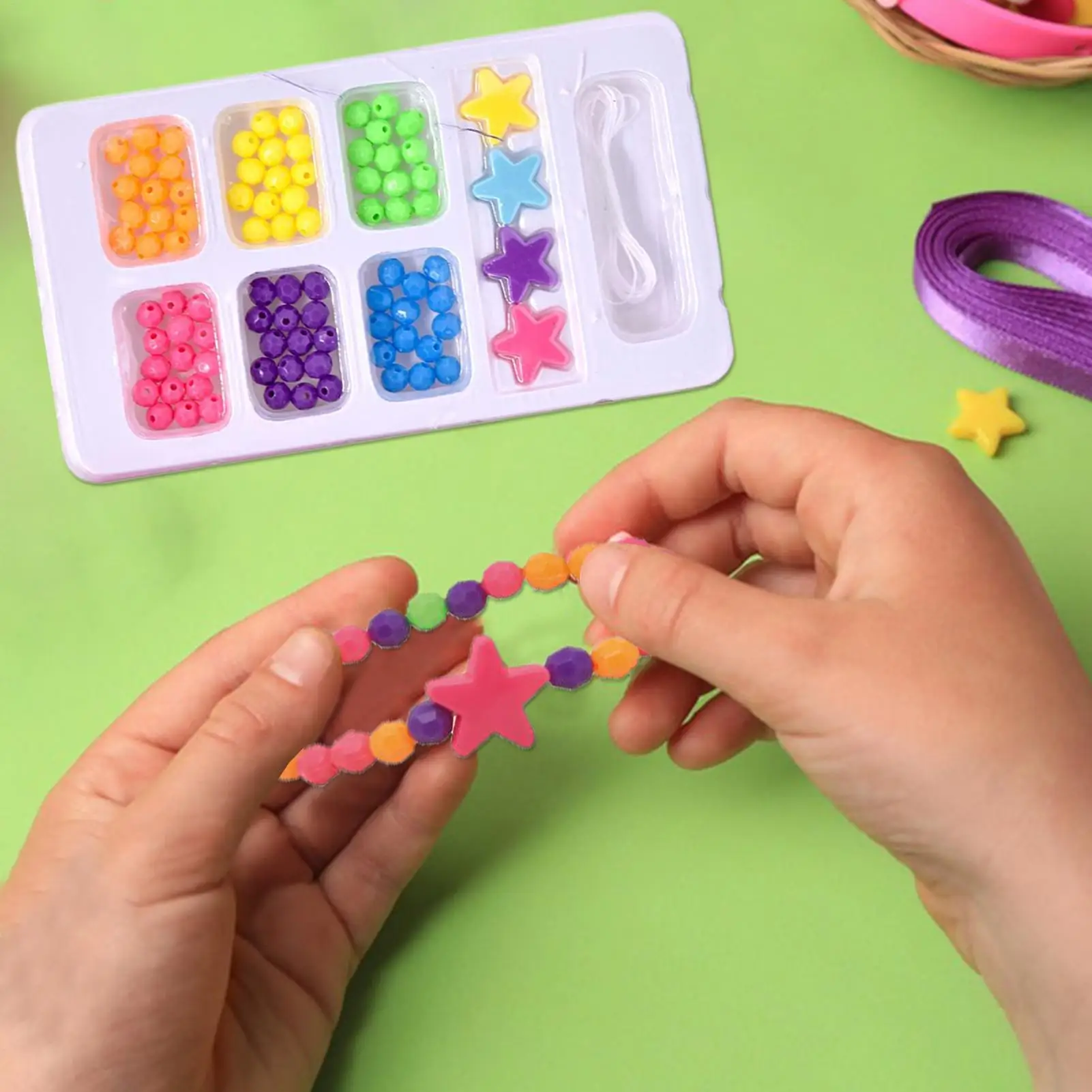 

Bracelet Beads Making Friendship Bracelet Beads Arts Crafts Supplies Set For 3 Years Old Son Kids Toddler Daughter Children Boys
