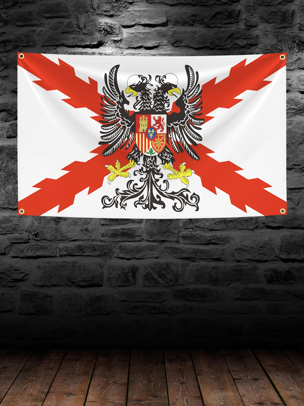 90x150 cm Empire espagnol croix de bordeaux drapeau tapisserie bannière pour Bar bière maison collège dortoir Art tapisserie bannière cadeau