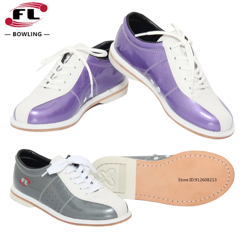 New Bowling Shoes for Women Men Beginners Bowling Training Shoes PU Leather Soft Unisex Sports Sneakers Plus Size 31-48