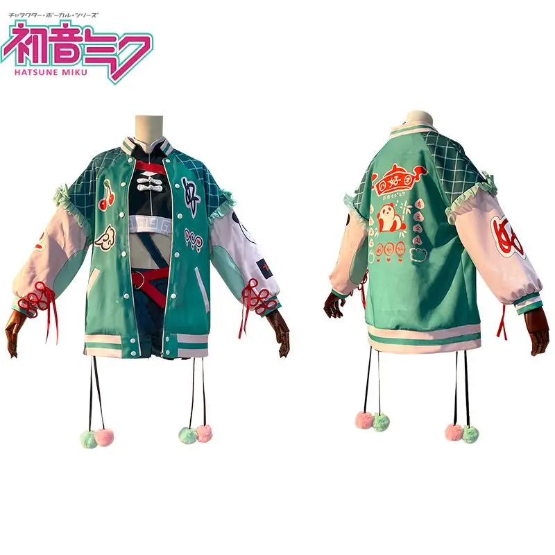 

Kawaii Hatsune Miku пальто аниме мультфильм милые женские модные печатные костюмы для косплея Удобная Повседневная Уличная спортивная куртка