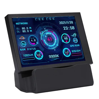 ใหม่ 3.5 นิ้วIPS Type-Cรองหน้าจอคอมพิวเตอร์CPU GPU RAM HDD Monitor USB Type-Cสําหรับได้อย่างอิสระAIDA64 + Type-C Dock
