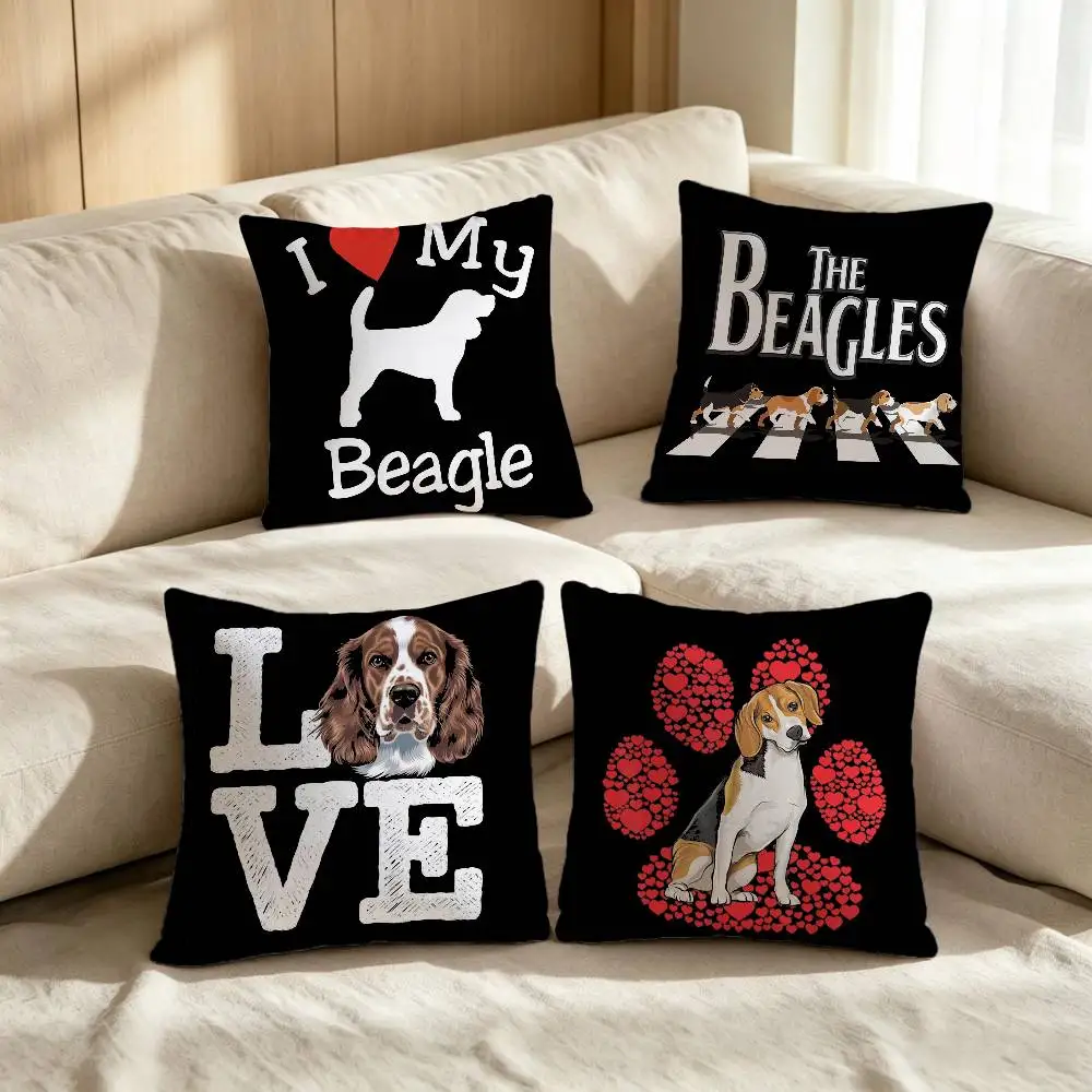 Love My Beagle Dogs Comfortable soft Pillow Case for Sofa Living Room Home office Decor and Protective Covers
