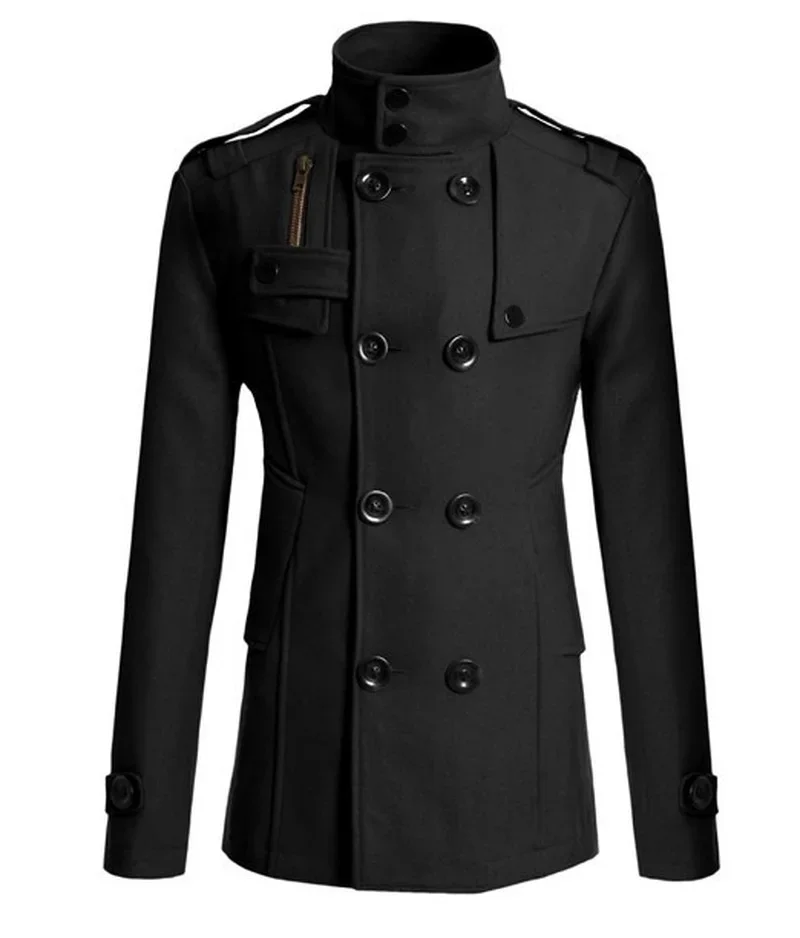 2021 Brand New Men\'s Mao Wool Overcoat for Male Long Suit Woolen Windbreaker Men\'s Coat Outer Wear Clothing