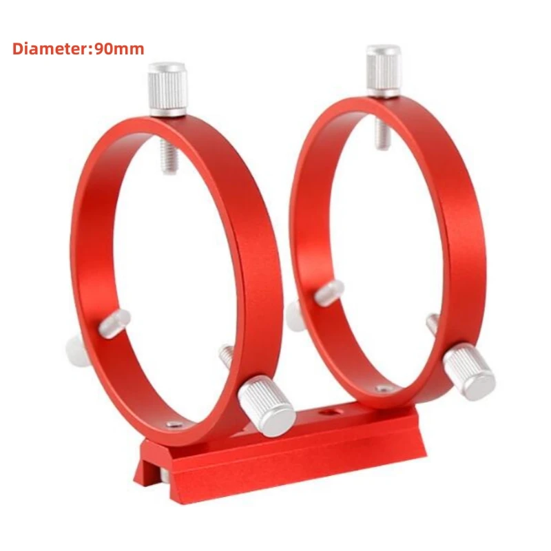 

Agnicy 90mm Guide Ring Set Three Point Astronomical Photography Guide Ring 1PCS Plate + 2PCS Ring + 8PCS Screws Red Color