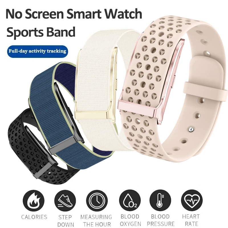 LIGE No Screen Smart Watch Heart Rate Blood Pressure Monitor Health Bracelet Smart Wristbands Sports Smartwatch for Android iOS