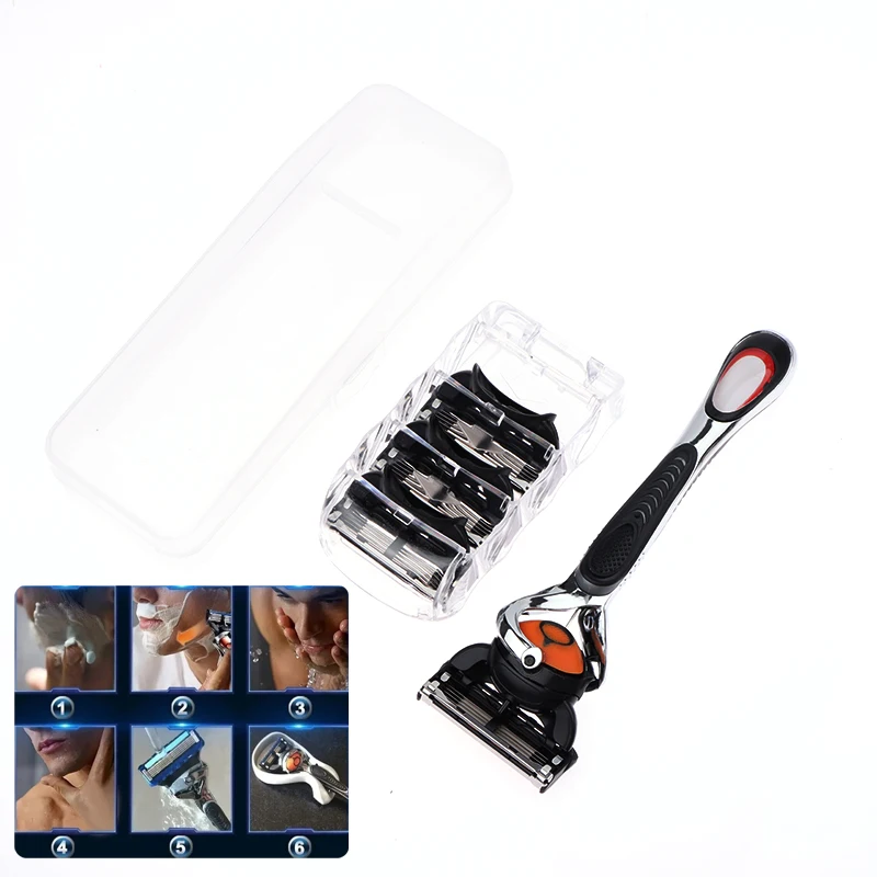 5-Layer Razor Blades Replacement Blades Manual Wet Shaving Safety Razor Skin Protection Classic Razor Knife Holder