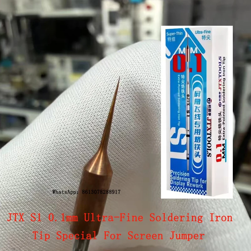 0.1mm Ultra-Fine Soldering Iron Tip Special For Screen Jumper Rapid Temperature Rise For 210 series soldering iron handle JTX S1