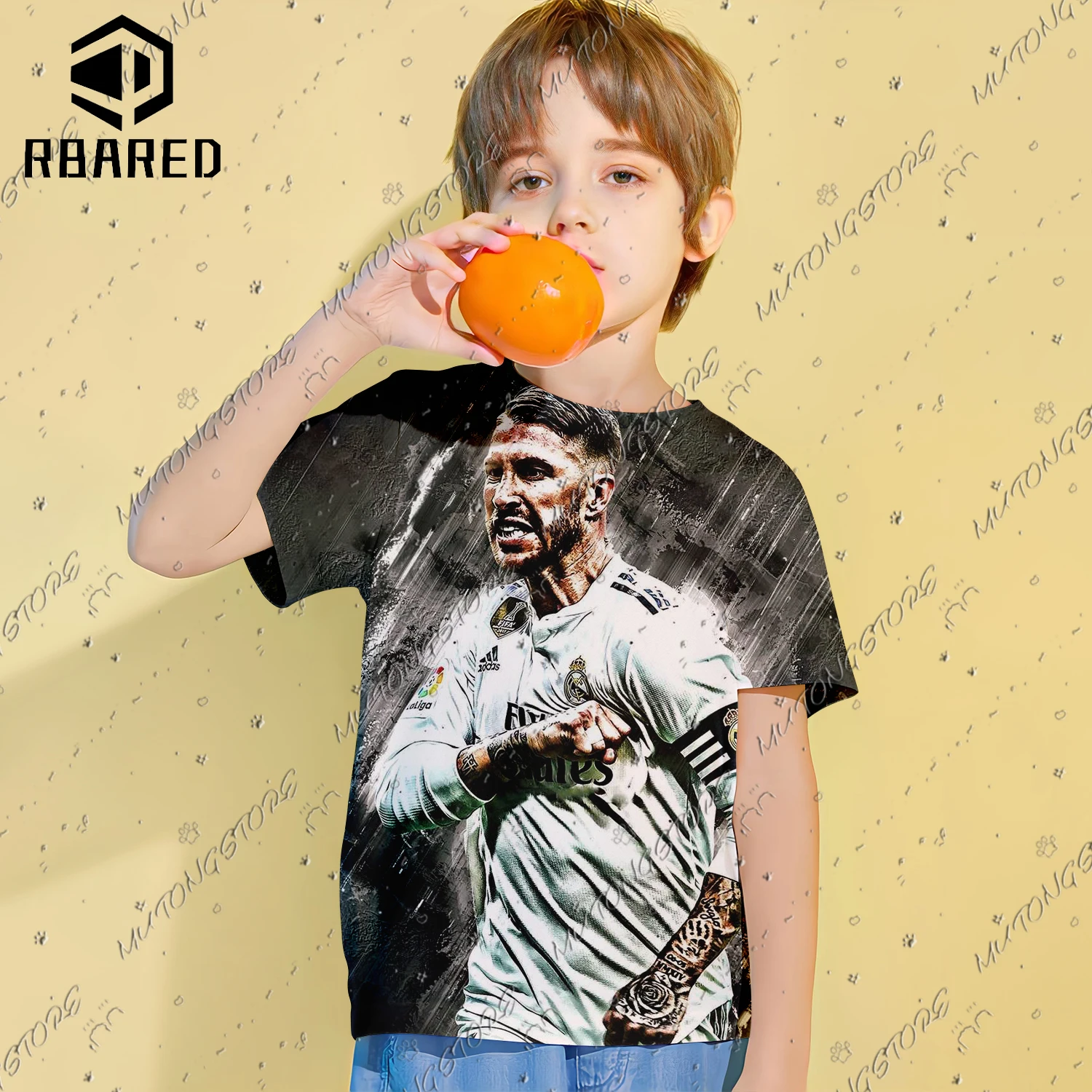 تي شيرت مريد ثلاثي الأبعاد بنجمة مطبوعة للأطفال ، توبات بأكمام قصيرة ، ملابس أولاد عصرية ، عمر 4-14 سنة ، جديد ، #1