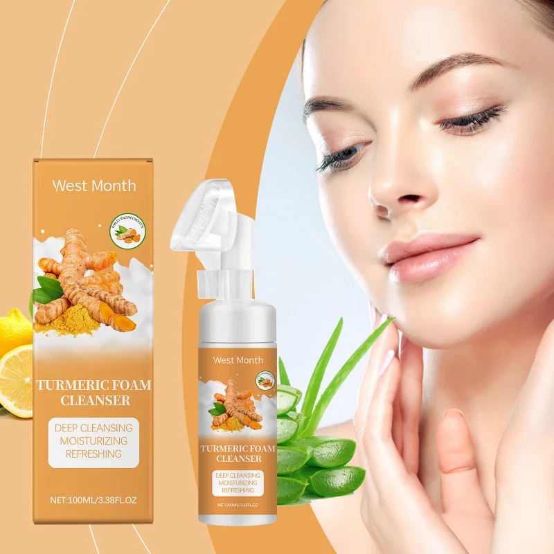 

Turmeric Foaming Facial Cleanser Gentle Cleansing Pores Face Wash Refreshing Nourishing Moisturizing Facial Cleanser