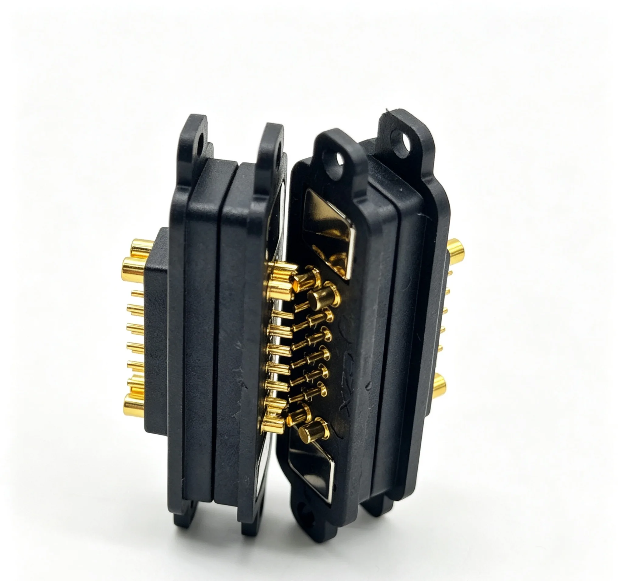 1Sets 10A 15Pin With Ear DC Magnetic Spring-Loaded Pogo Pin Connectors Male Female Spring Loaded DC Power Socket Electronics