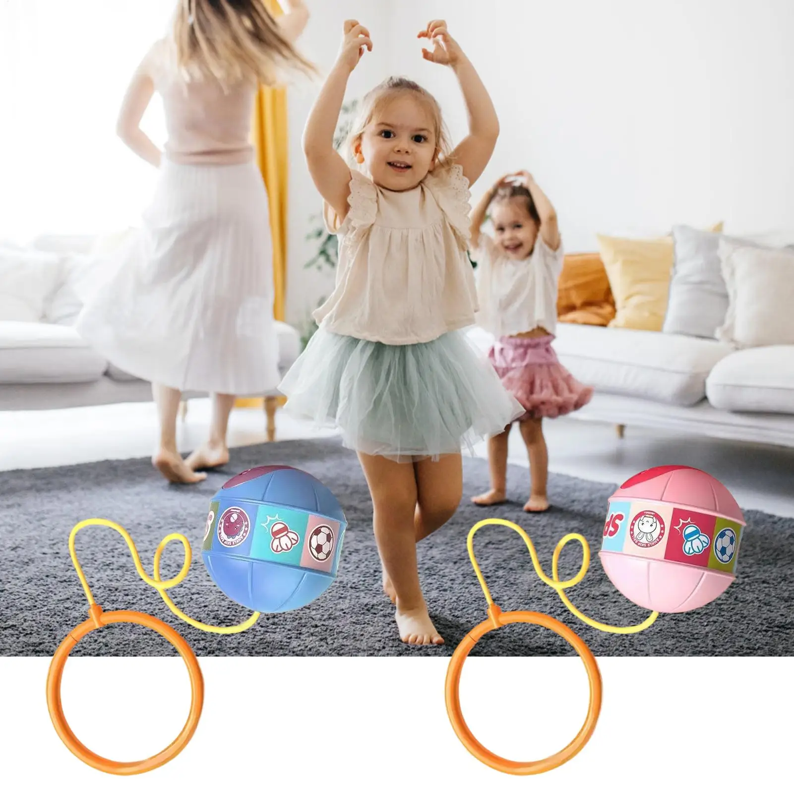 Diversión al aire libre, pelota para saltar, juguetes, cuerda para saltar el tobillo, pelota, ejercicio, coordinación y reacción de fuerza, entrenamiento, Swing, equilibrio Hop