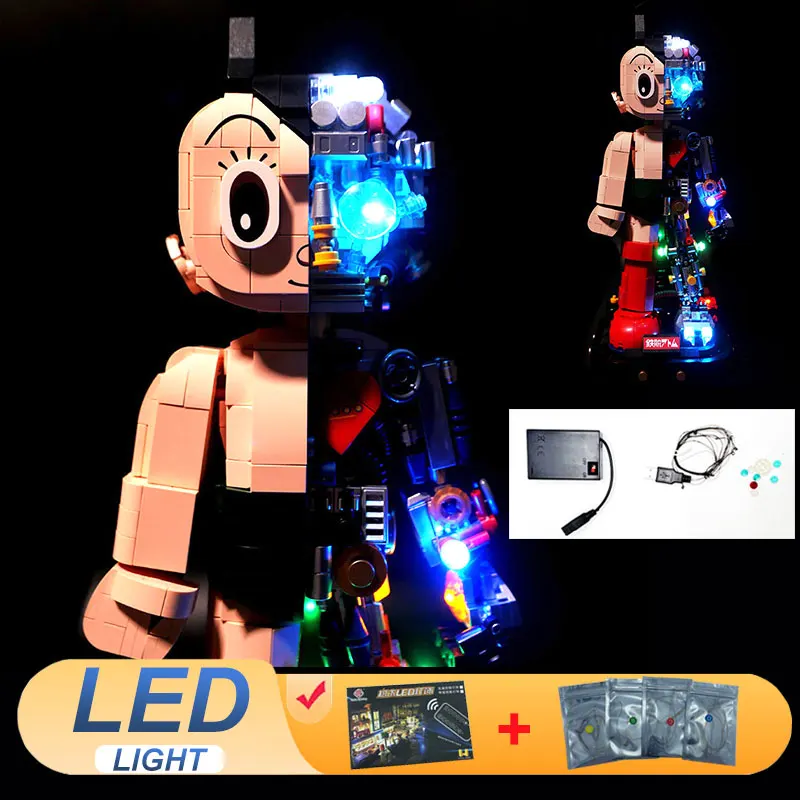 LED Light Kit For LEGO 86203 Astro Boy Mechanical Clear Ver DIY Toys Gift (Not Include Building Blocks Bricks Kits Sets Model)