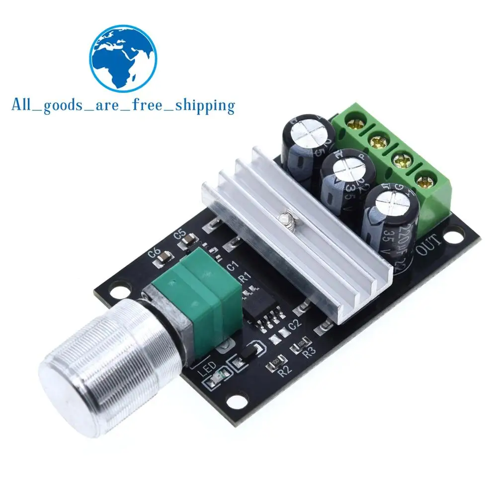 TZT  DC 6V 12V 24V 28VDC 3A 80W PWM Motor Speed Controller Regulator Adjustable  3A Motor Speed Controller Regulator