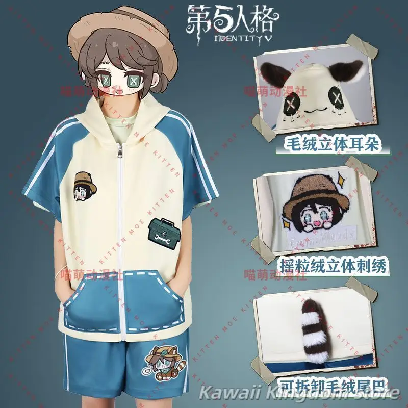 

Identity V Emma Woods Game Student Anime Cosplay Summer Short Sleeved Pajamas Shorts Home Suit Set Household Clothes