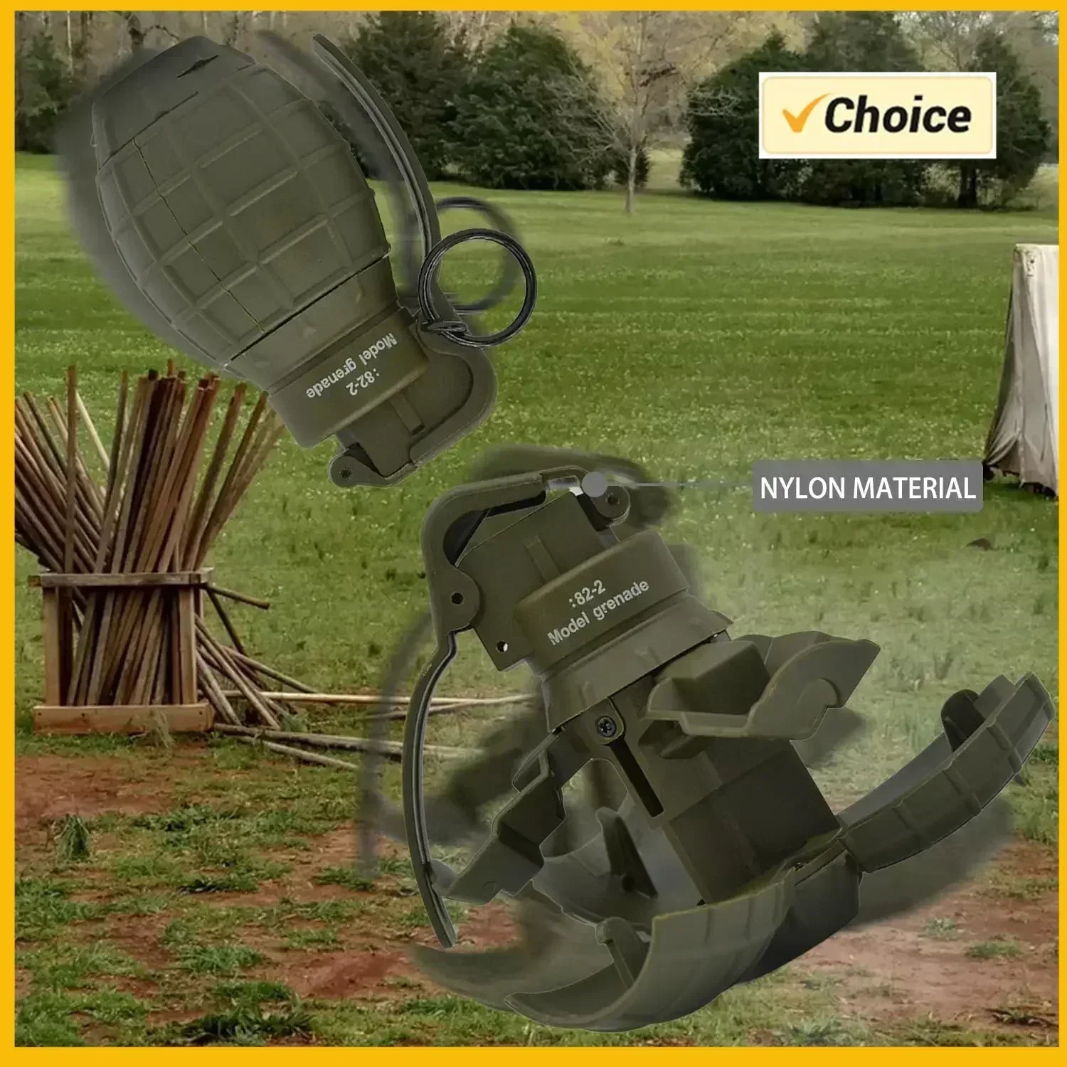 F82-2 ألعاب قنبلة الادسنس التكتيكية قوية تأثير الربيع الألوان اطلاق النار النايلون اليد القنابل اليدوية لعبة لعبة معركة CS