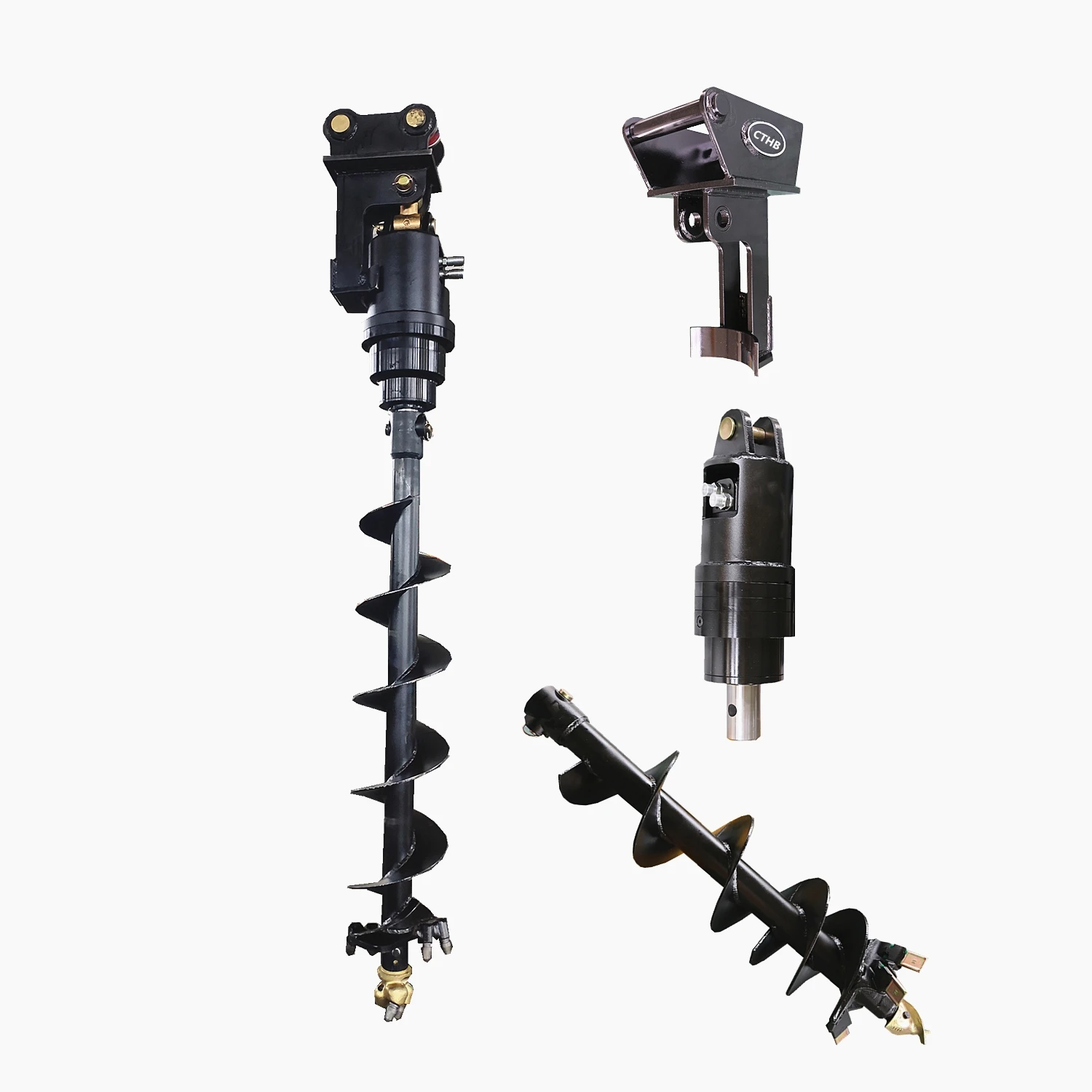 Excavator Drilling Machine Hydraulic Earth Auger Drill Dig Post Holes Digger Auger for Poles