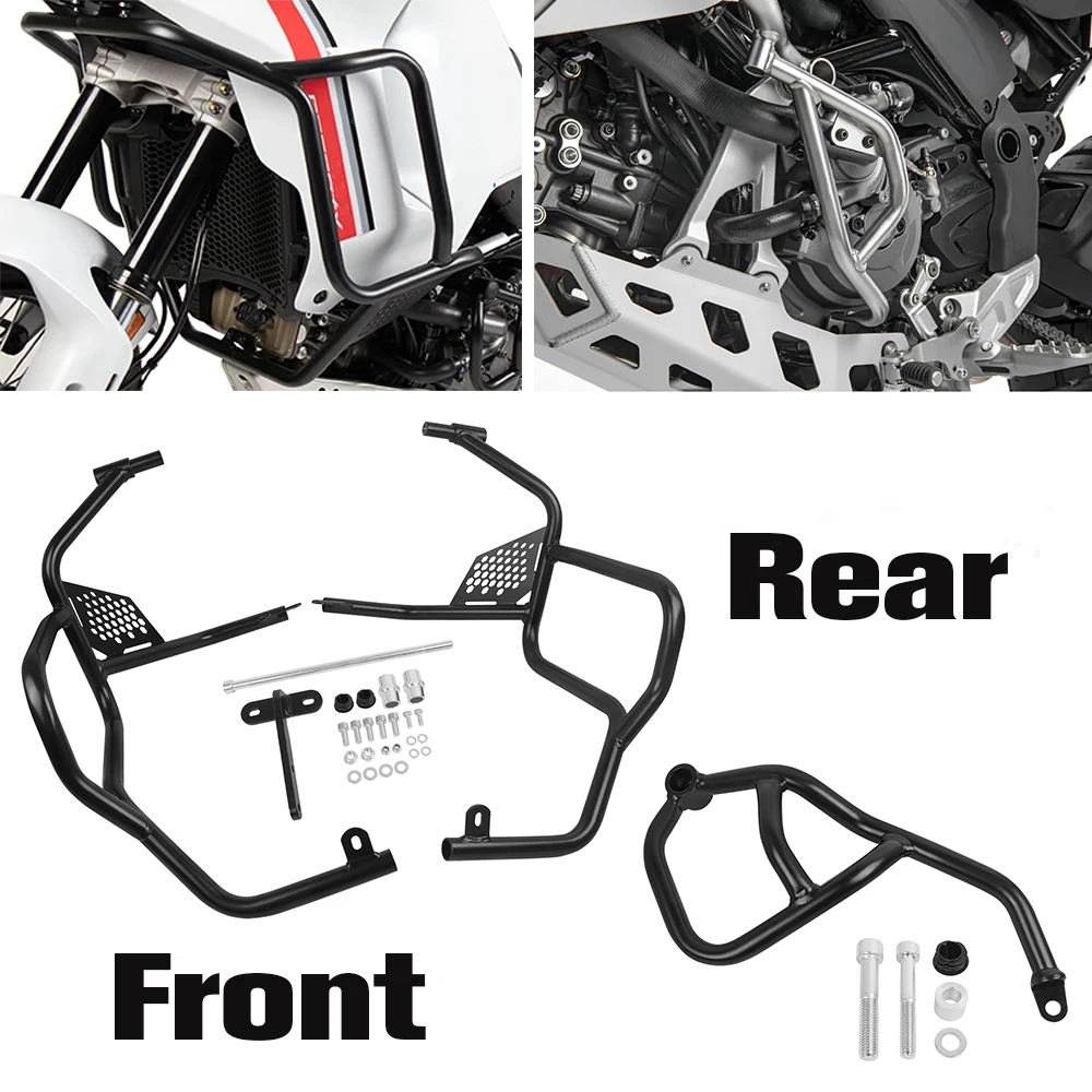 

For Ducati Desert X desert x 2022-2024 Motorcycle Crash Tank Bars Engine Guard Water pump protector bar Bumper Frame Protection