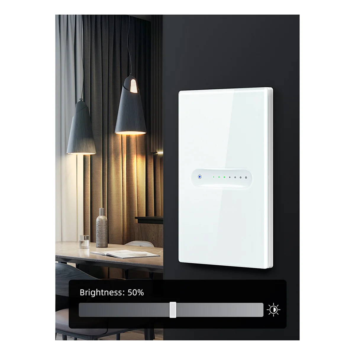 A003 Tuya WiFi الذكية باهتة التبديل 2 عصابة باهتة مفتاح الإضاءة لوحة اللمس APP التحكم عن بعد يعمل مع المنزل ، C