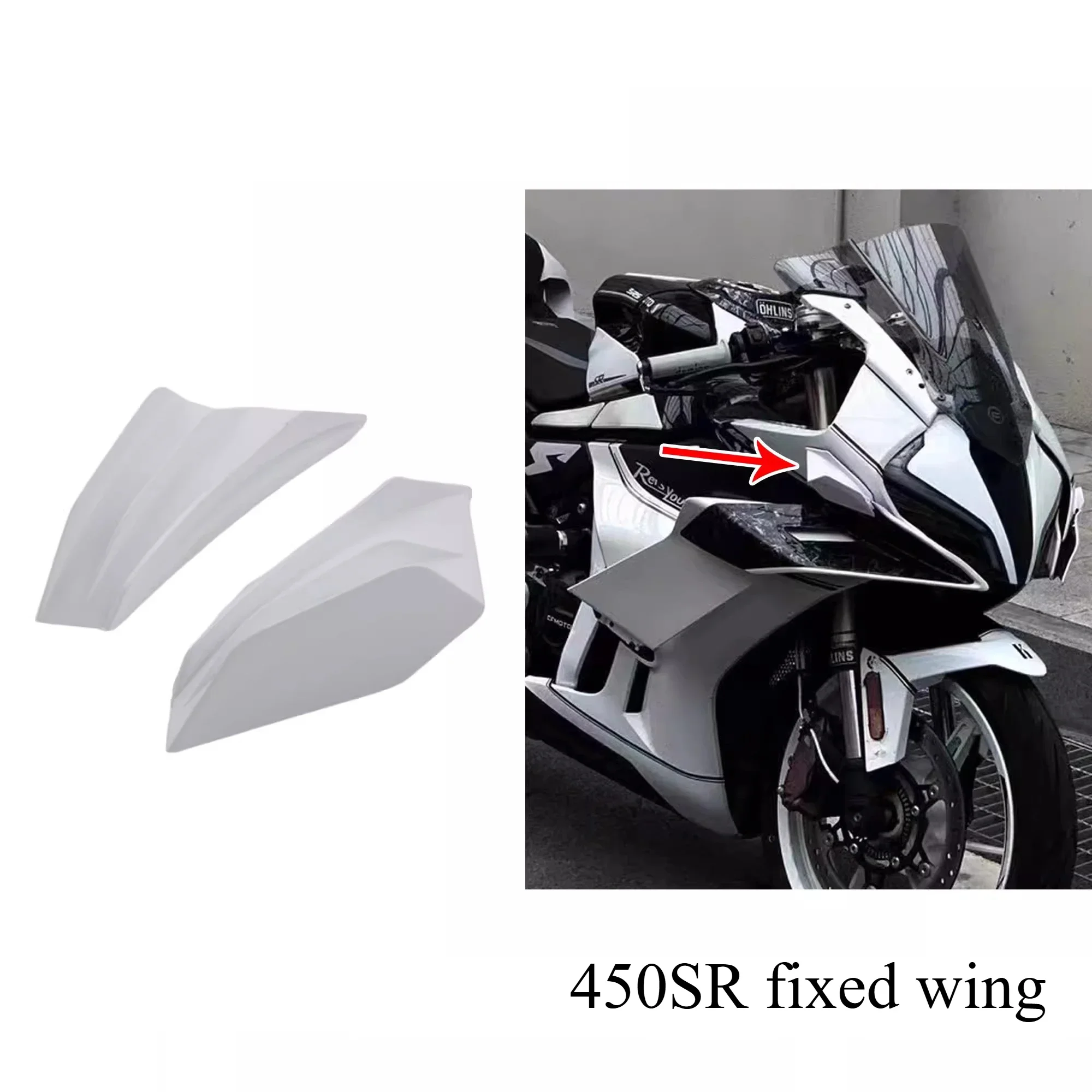 

For CFMOTO 450SR/ 450srs CF 450RR refitting pure white mini wing face value refitting accessories.