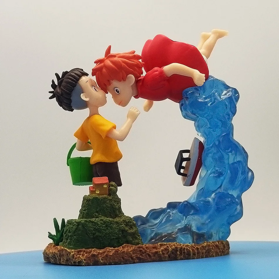 15cm anime ponyo no penhasco sereia princesa ponyo acende muneshige em uma cena estática figura ação pvcmodei brinquedo presentes em estoque