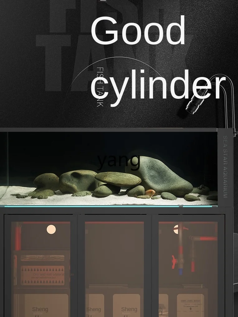 CX  Fish Tank Aquarium Aquarium Bottom Filter Living Room Super White Glass Lanshou Stream Tank
