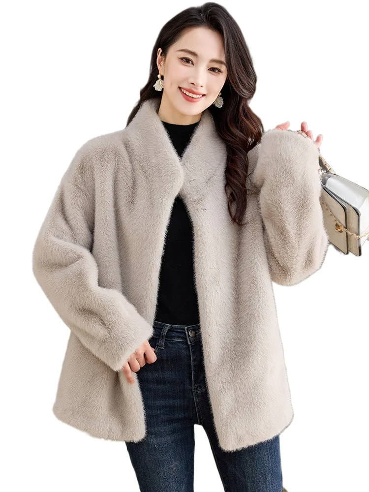 

Новая популярная женская зимняя куртка из натурального меха, экологичная, пушистая, Haining