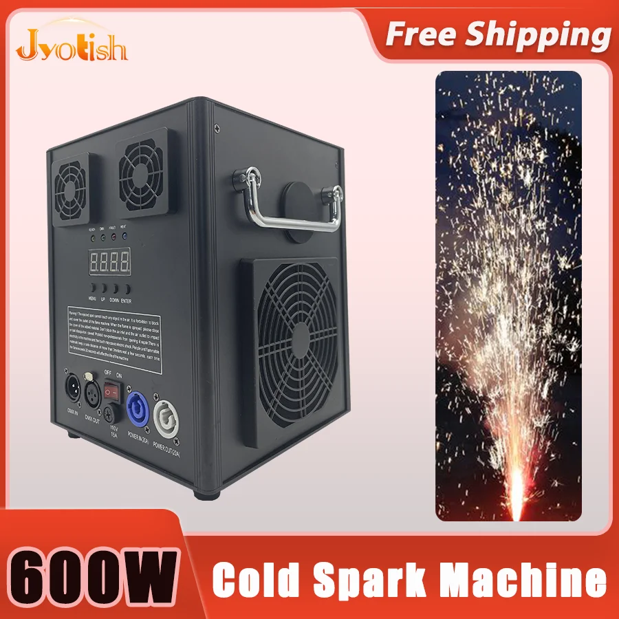 600W Cold Spark Machine Powder Ti DMX512 remote Control Stage Effect Cold Firework Machine Cold Sparking Machine For Wedding DJ