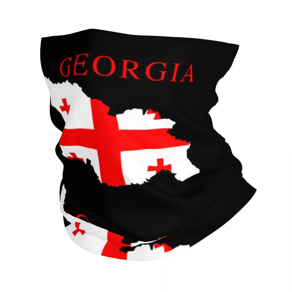Georgia Country Map Flag Bandana Neck Gaiter Printed Mask Scarf Multifunctional Face Mask Outdoor Sports Unisex Adult Winter