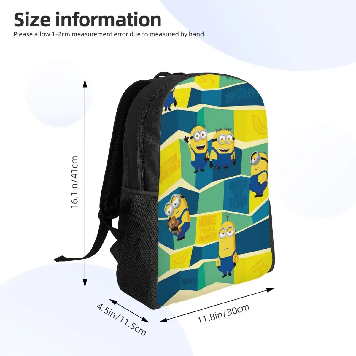 Mochila personalizada de Minions Animes Mangas para hombres y mujeres, bolsa de libros para estudiantes universitarios, se adapta a bolsas para portátiles de 15 pulgadas