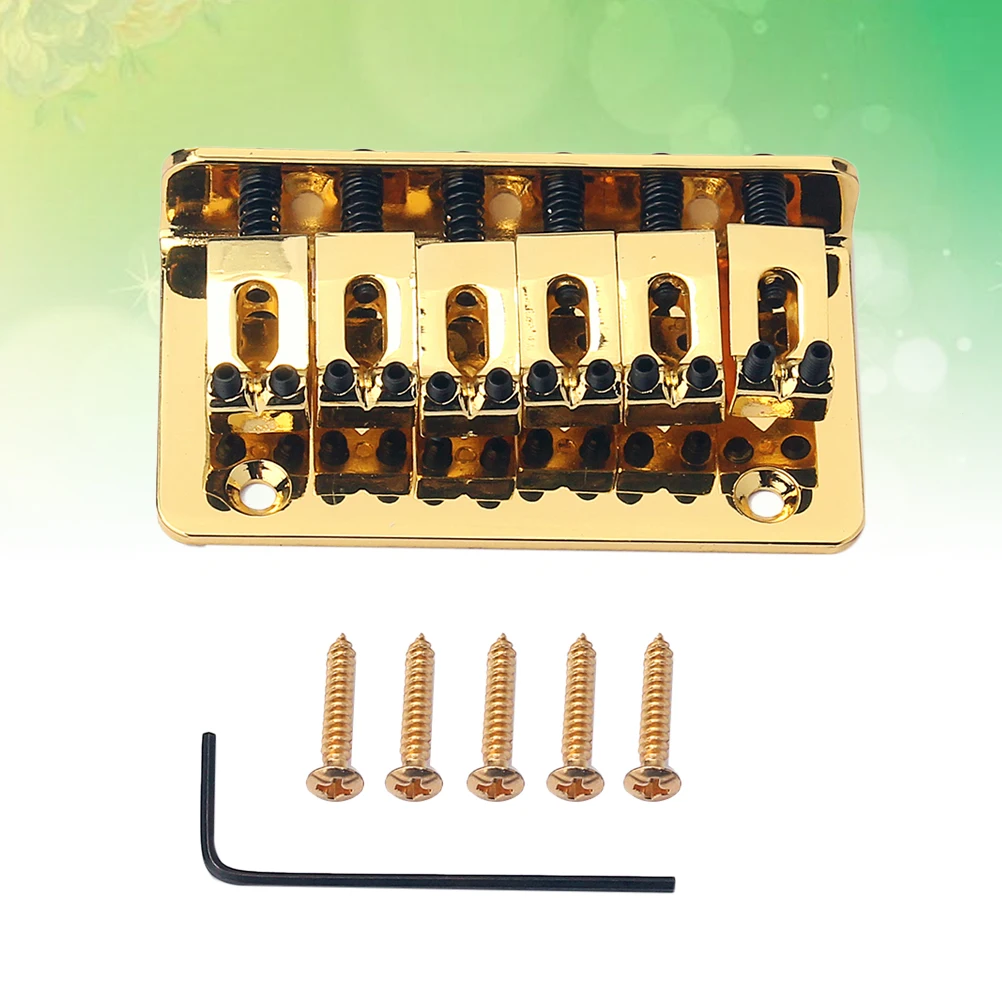 

1 set 1 Set 73Mm 6 String Metal Saddle Bridge For Ukulele Guitar Replacement Vintage Style Strain Plate Guitar Parts Musical