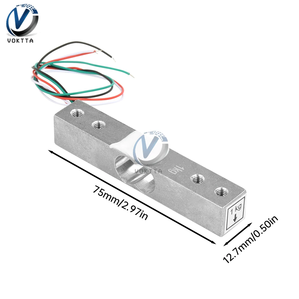 Célula de carga 1kg 2kg 3kg 5kg 10kg Sensor de peso de aleación de aluminio HX711 Módulo de sensor de presión de pesaje para báscula electrónica