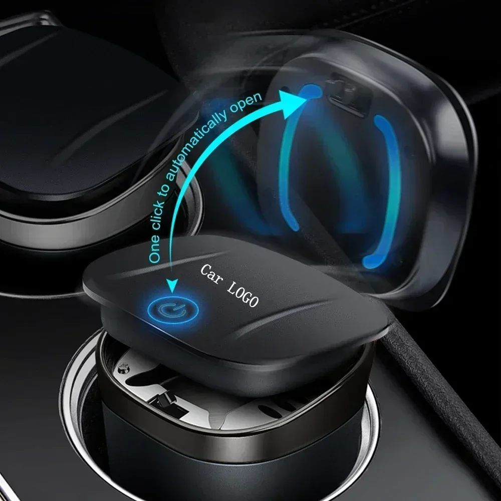 Car LED Ashtray Multi-function One-button Open Lid Ashtray for Mazda CX-3 CX-4 CX-5 CX-7 CX-9 Mazda 3 Axela 6 Gh Gj Demio CX60